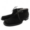 Chanel Lace Up Shoes Logo CC Suede 35.5 Black