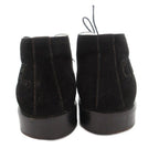 Chanel Lace Up Shoes Logo CC Suede 35.5 Black — view 5