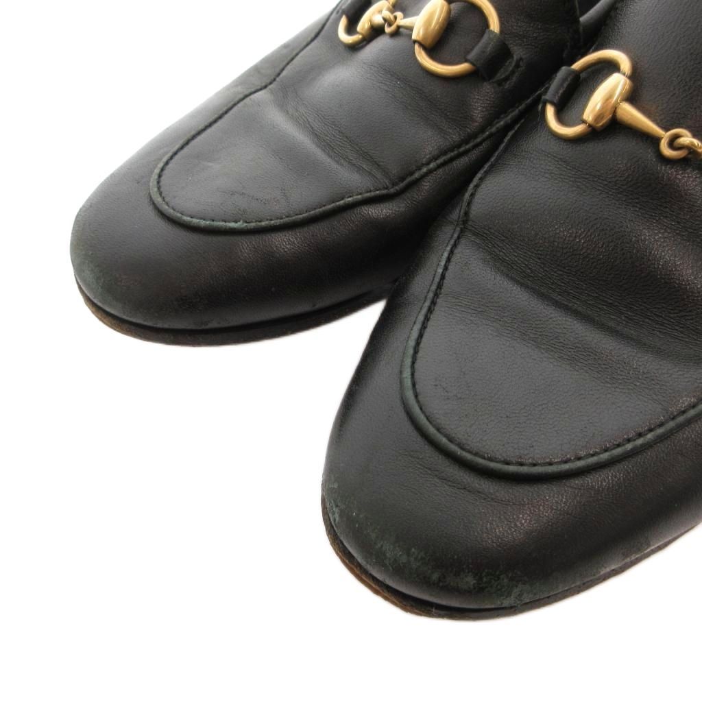 Gucci Horsebit Loafers Shoes Leather 36.5 Black — view 3