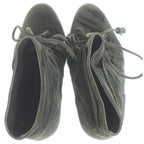 Hermes Medallion Lace Up Heels Short Boots Khaki Suede Shoes — view 4