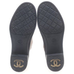 Chanel Quilted CC Logo Leather Rubber Long Rain Boots Shoes Black Brown — view 5
