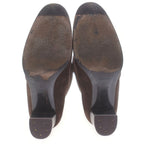 Hermes Suede Leather Heels Long Boots Shoes Brown — view 5