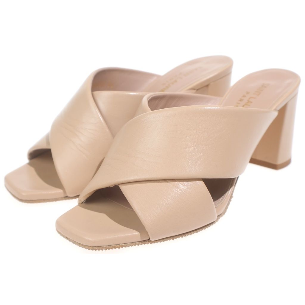 Saint Laurent Paris Mules Beige — view 2