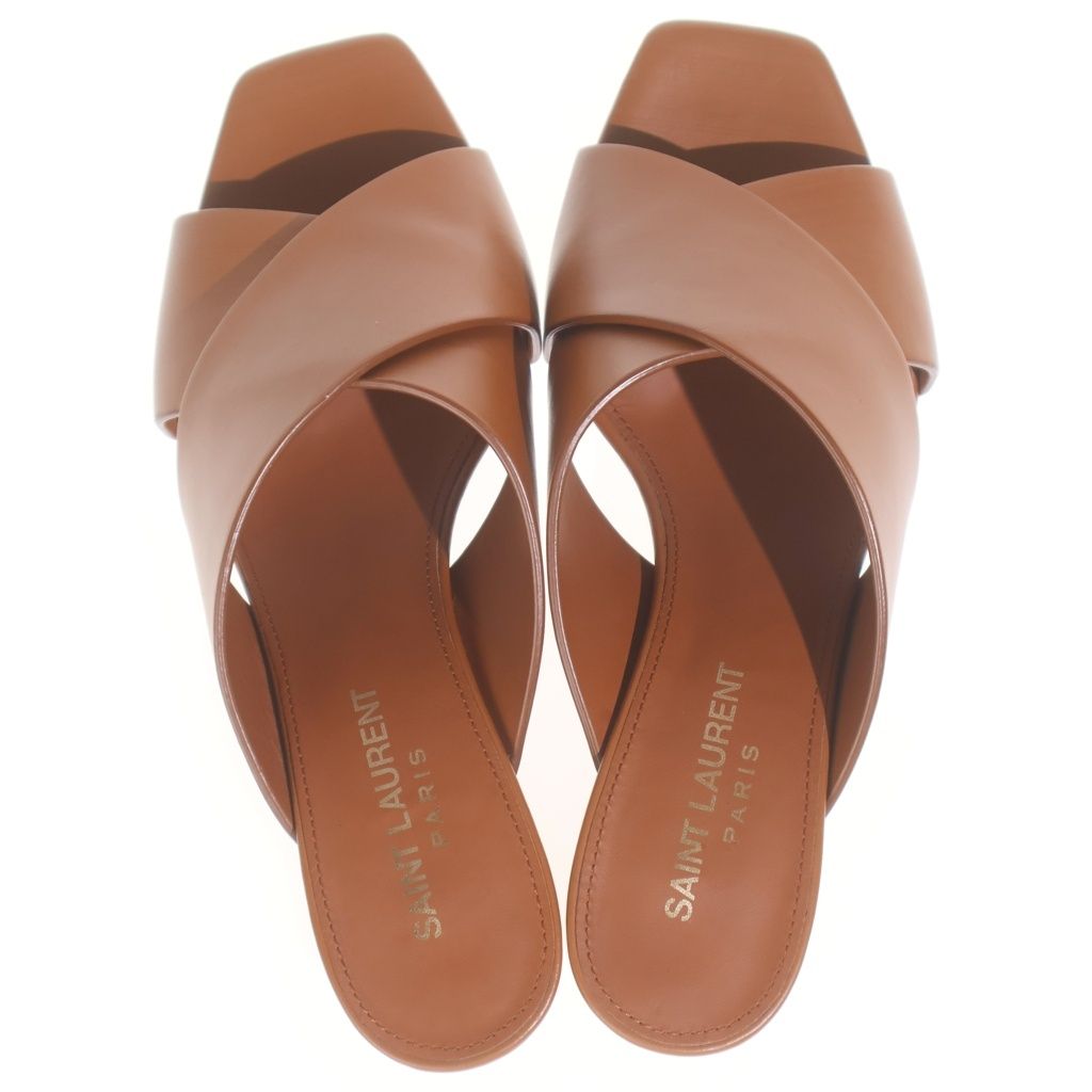 Saint Laurent Paris Mules Brown — view 4