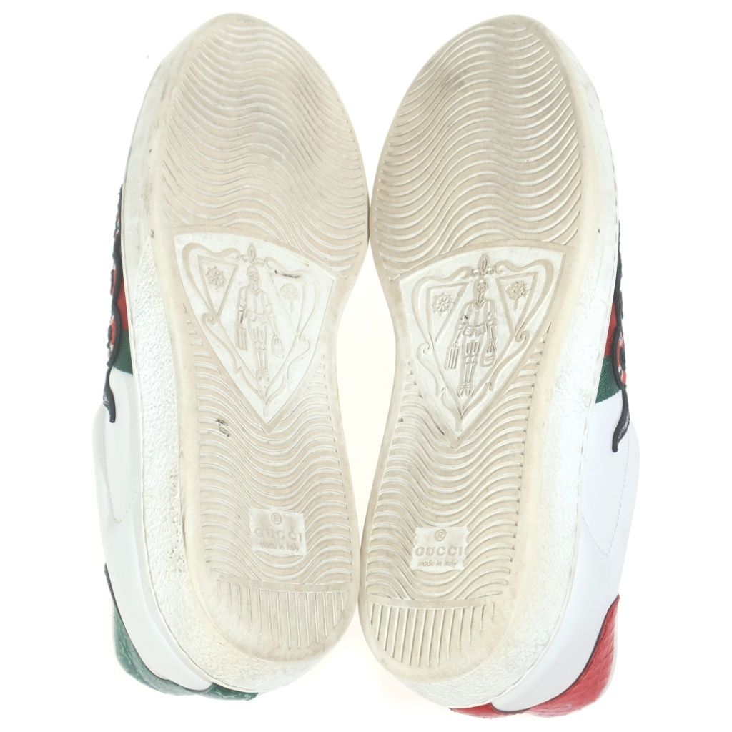 Gucci Ace Sherry Line Snake Low Cut Sneakers White — view 5