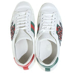 Gucci Ace Sherry Line Snake Low Cut Sneakers White — view 4