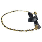 Chanel CC Logo Coin Chain Leather Belt Gold Black — view 3
