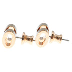 Hermes Pop Mini Earrings Beige Pink Gold Brown — view 3