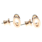 Hermes Pop Mini Earrings Beige Pink Gold Brown — view 4