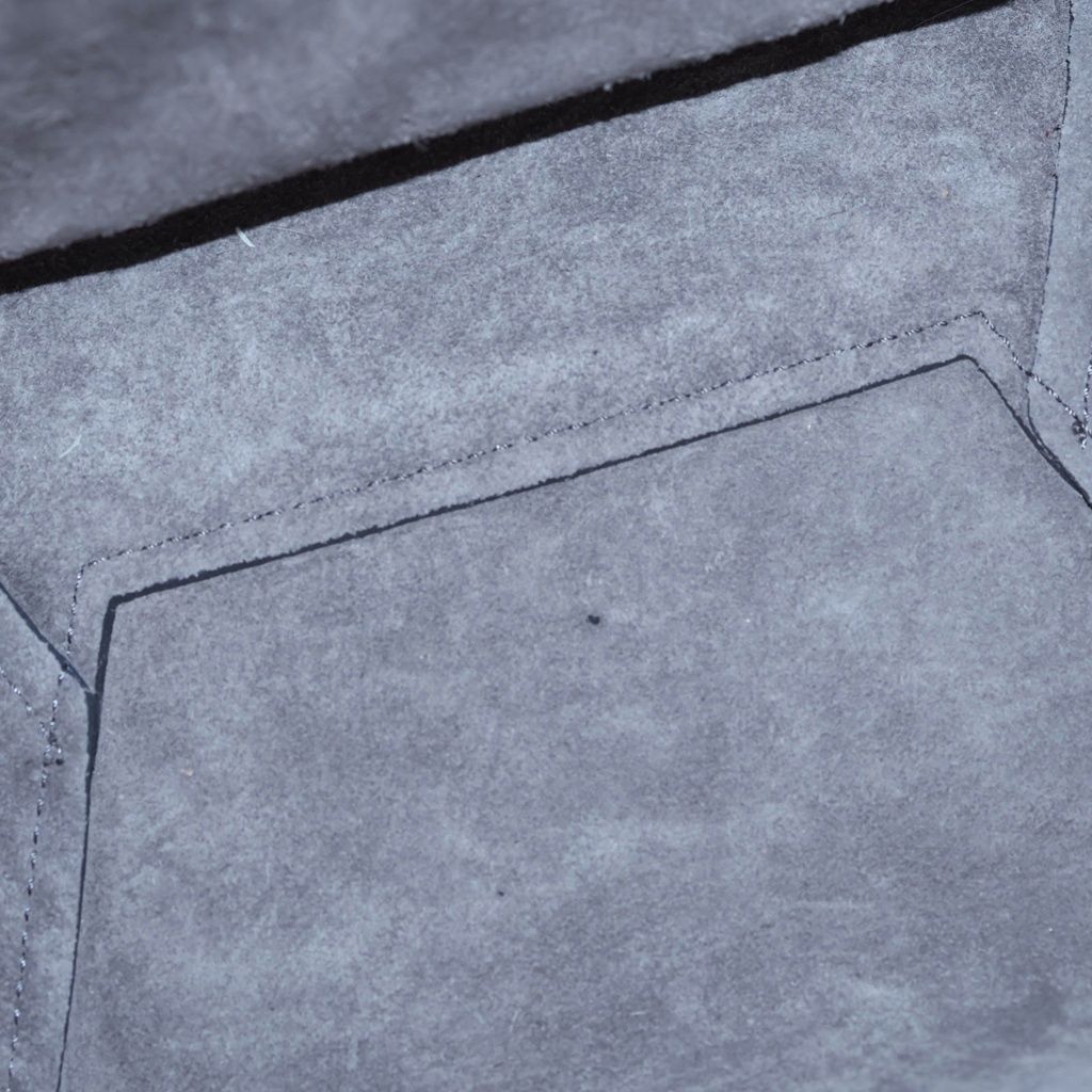 Celine Sangles Bucket Shoulder Bag Small Gray Leather — view 5