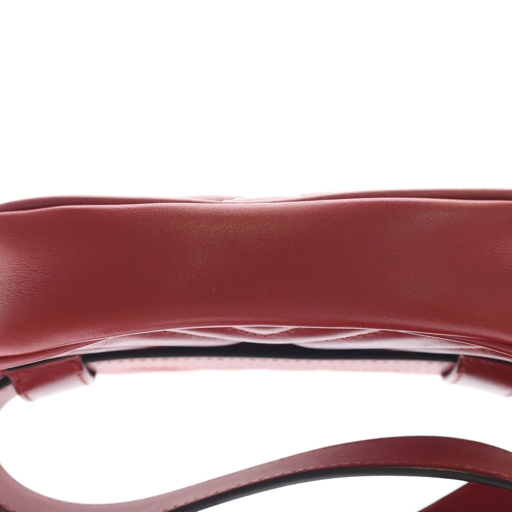 Gucci GG Marmont Waist Bag Red Leather Gold — view 4