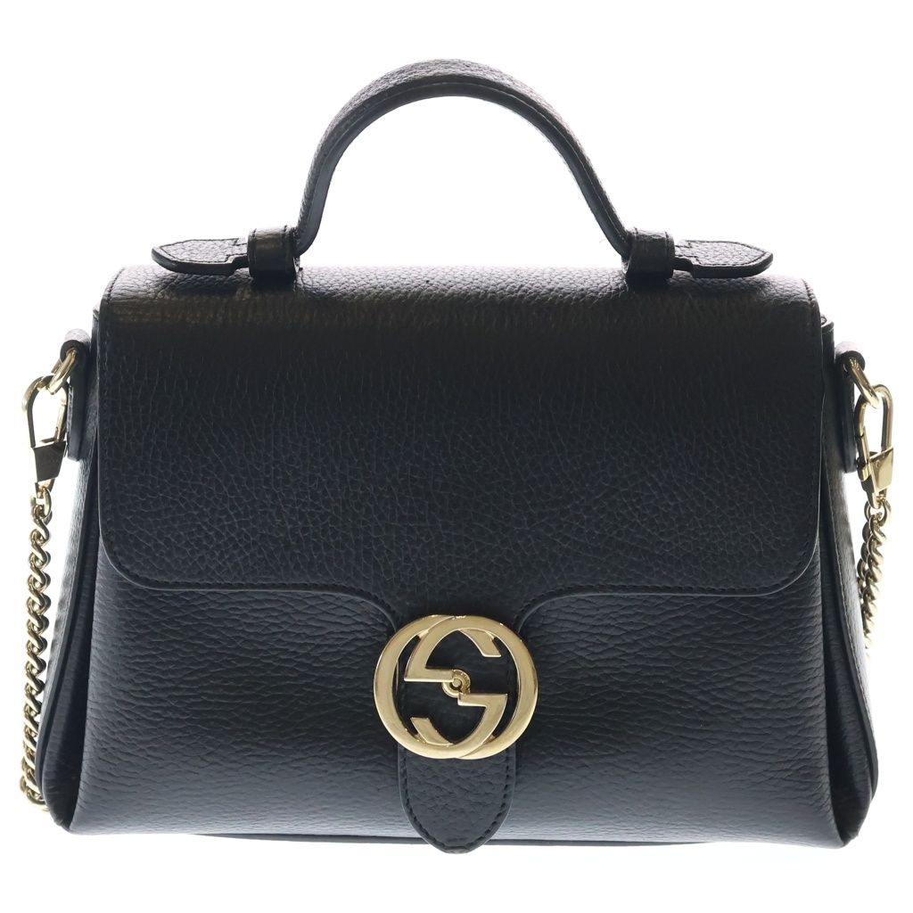 Gucci Interlocking 2-Way Shoulder Bag Black