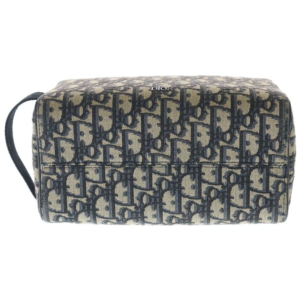 Dior Lango Oblique Jacquard Canvas Clutch Navy — view 4