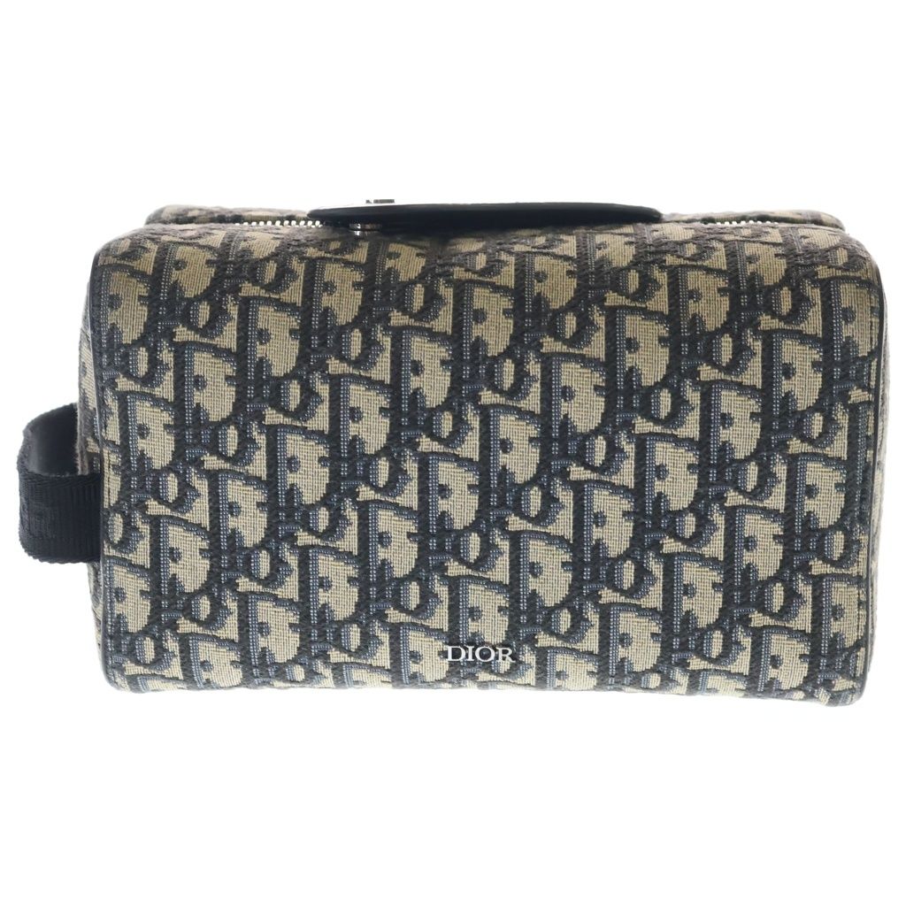 Dior Lango Oblique Jacquard Canvas Clutch Navy
