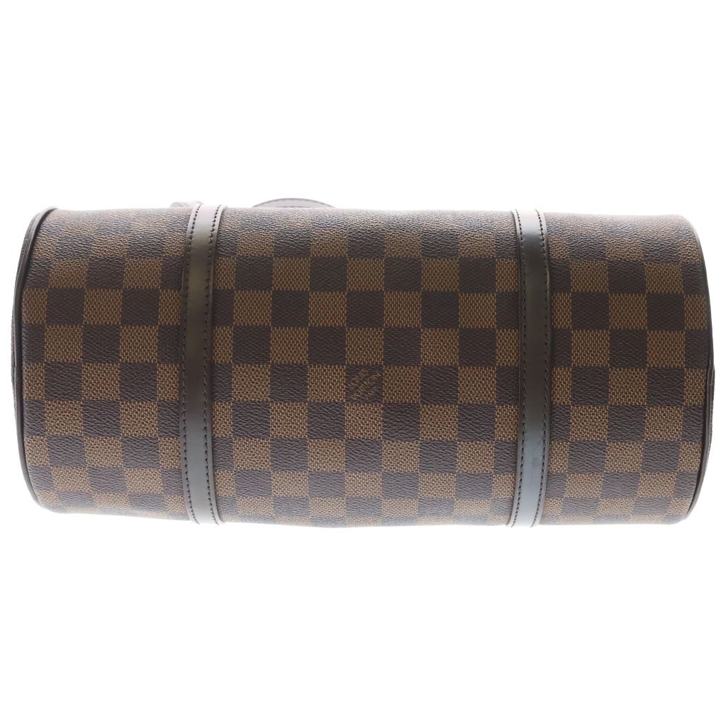 Louis Vuitton Damier Papillon 30 Boston Bag Brown Leather Child Gold — view 4
