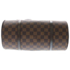 Louis Vuitton Damier Papillon 30 Boston Bag Brown Leather Child Gold — view 4