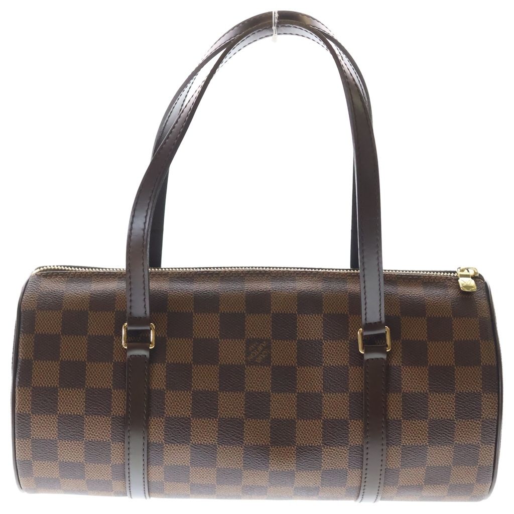Louis Vuitton Damier Papillon 30 Boston Bag Brown Leather Child Gold — view 2