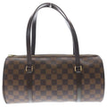 Louis Vuitton Damier Papillon 30 Boston Bag Brown Leather Child Gold