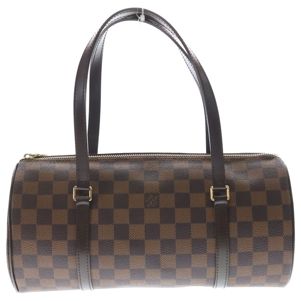 Louis Vuitton Damier Papillon 30 Boston Bag Brown Leather Child Gold