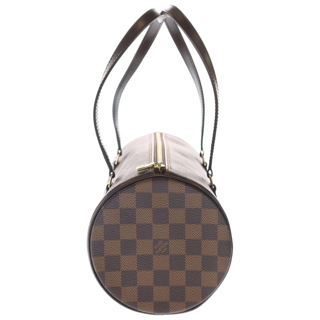 Louis Vuitton Damier Papillon 30 Boston Bag Brown Leather Child Gold — view 3