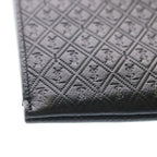 Saint Laurent Paris YSL Monogram Clutch Black Leather Silver — view 4