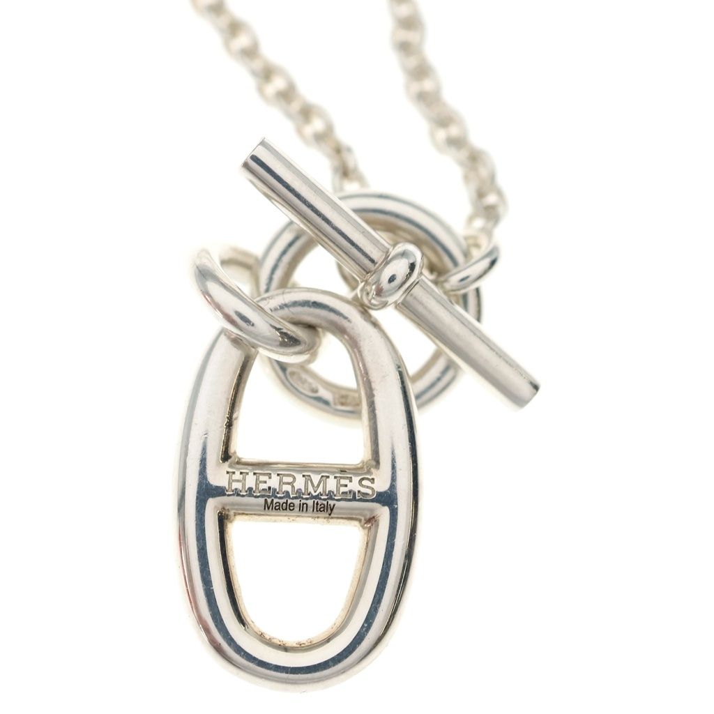Hermes Chaine D'ancre Amulet Necklace Silver — view 4