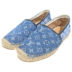 Louis Vuitton Espadrilles Monogram Denim Low Cut Sneakers Slip on Indigo — view 2