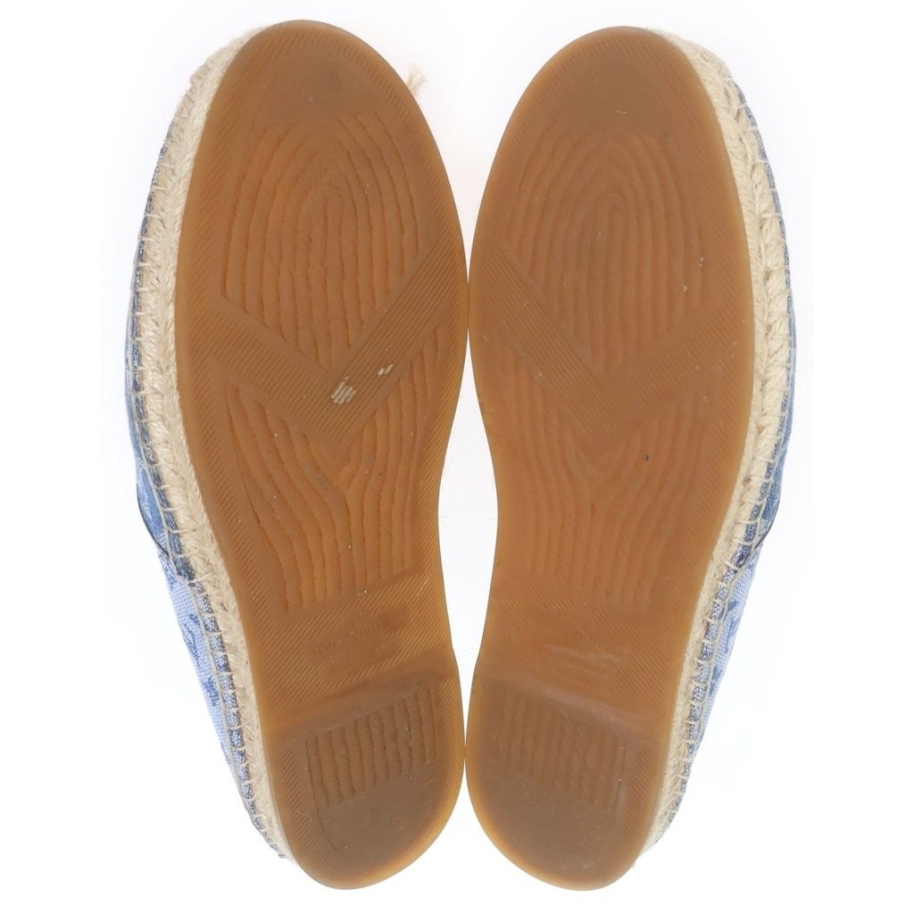 Louis Vuitton Espadrilles Monogram Denim Low Cut Sneakers Slip on Indigo — view 5