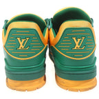 Louis Vuitton LV Trainer Sneaker LV Low Cut Sneakers Orange Green — view 3