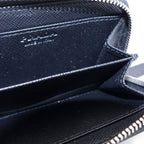 Prada Saffiano Coin Case Mini Wallet Black Leather 2 003 Silver — view 4