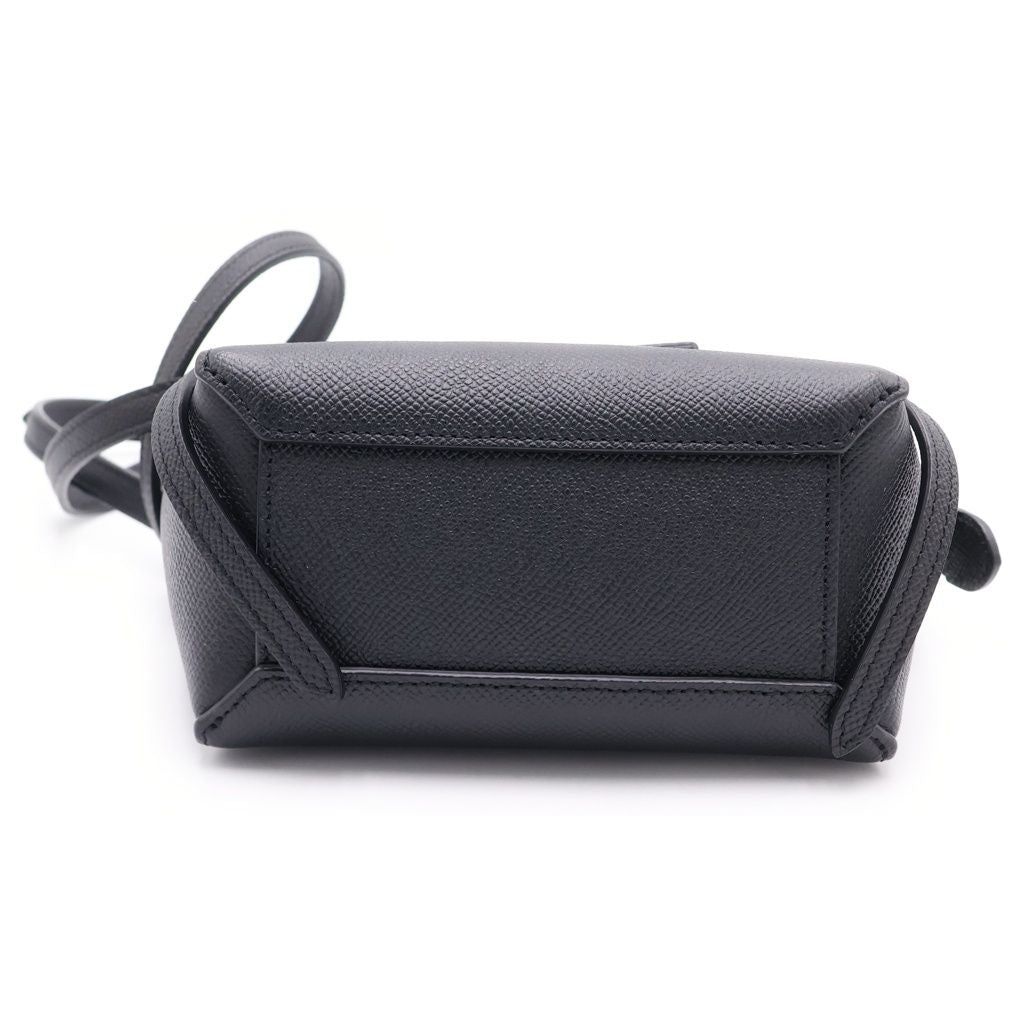 Celine Belt Bag Pico 2-Way Black Leather Gold — view 4