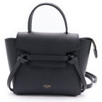 Celine Belt Bag Pico 2-Way Black Leather Gold
