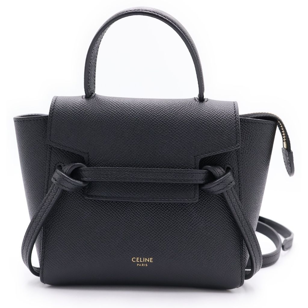 Celine Belt Bag Pico 2-Way Black Leather Gold