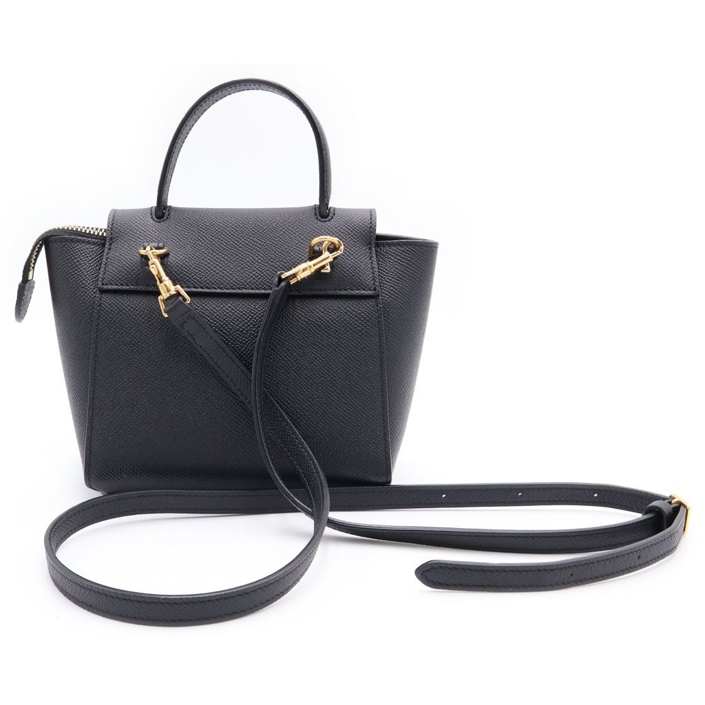 Celine Belt Bag Pico 2-Way Black Leather Gold — view 2