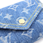 Louis Vuitton Monogram Denim Portefeuille Victorine Compact Wallet Trifold — view 5
