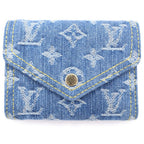 Louis Vuitton Monogram Denim Portefeuille Victorine Compact Wallet Trifold