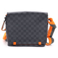 Louis Vuitton Damier Graphite District Pmnm Shoulder Bag Black Orange Leather