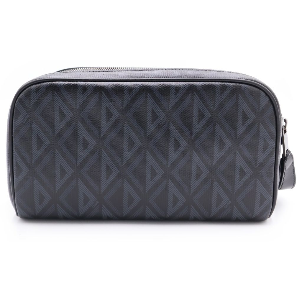 Dior CD Diamond Toiletries Case Pouch Black Silver — view 2