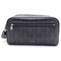 Dior CD Diamond Toiletries Case Pouch Black Silver