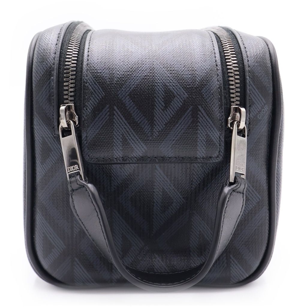 Dior CD Diamond Toiletries Case Pouch Black Silver — view 3