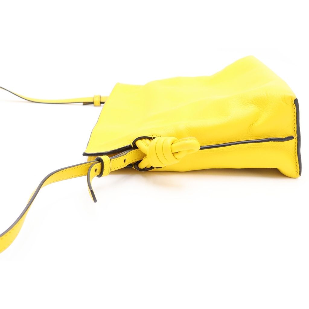 Loewe Mini Flamenco Clutch in Nappa Mini Calfskin Shoulder Bag Yellow — view 3