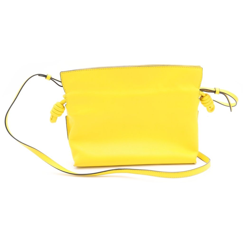 Loewe Mini Flamenco Clutch in Nappa Mini Calfskin Shoulder Bag Yellow — view 2