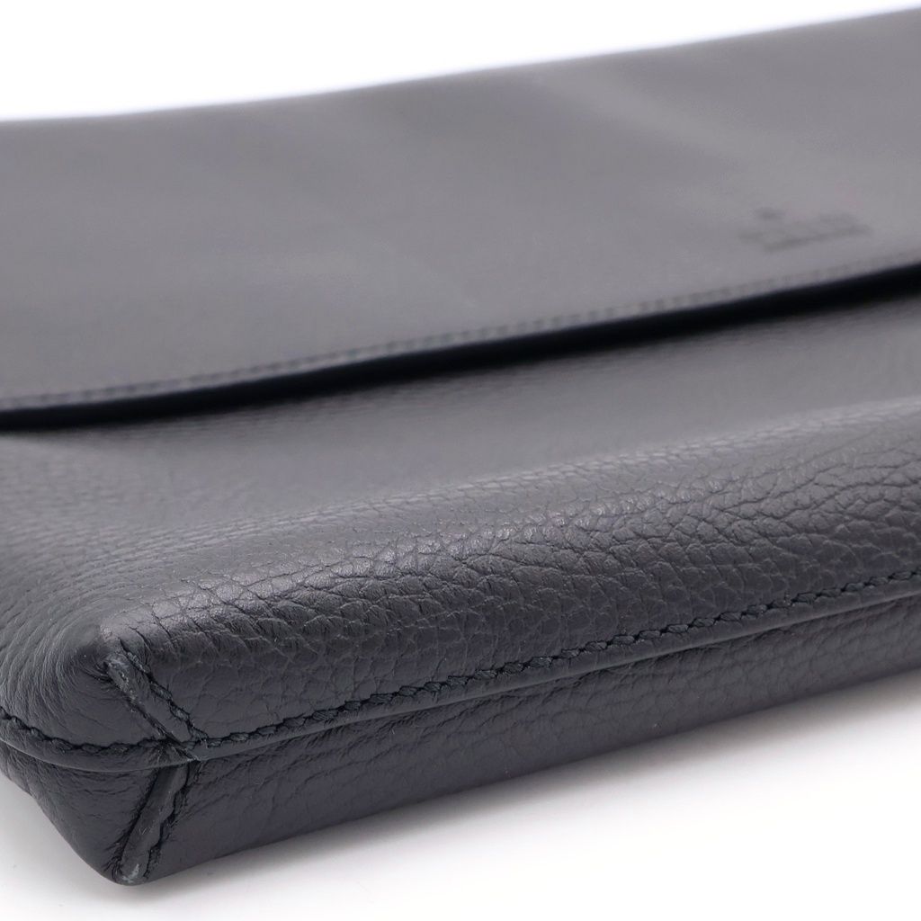 Gucci Diamante Clutch Leather Handbag Black — view 4