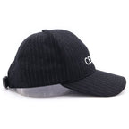 Celine Logo Stripe Baseball Cap Hat Black — view 3