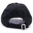 Celine Logo Stripe Baseball Cap Hat Black — view 2