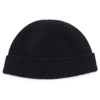 Celine Triomphe Logo Cashmere Knit Cap Hat Black — view 2