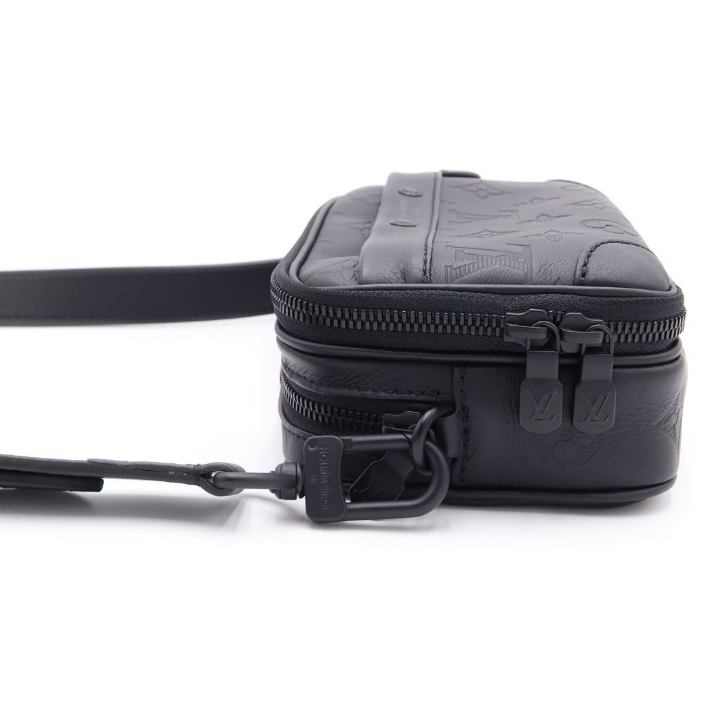 Louis Vuitton Monogram Shadow Alpha Wearable Wallet Mini Shoulder Bag Black — view 3