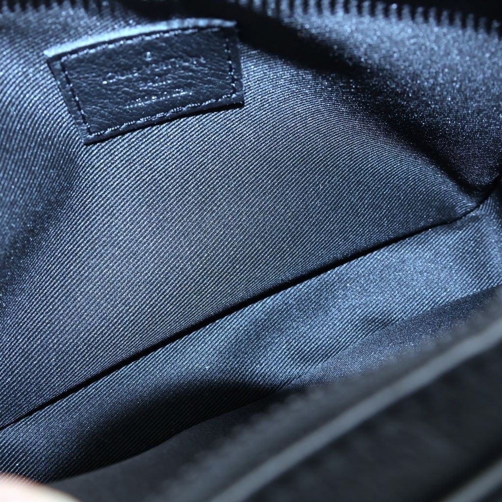 Louis Vuitton Monogram Shadow Alpha Wearable Wallet Mini Shoulder Bag Black — view 5