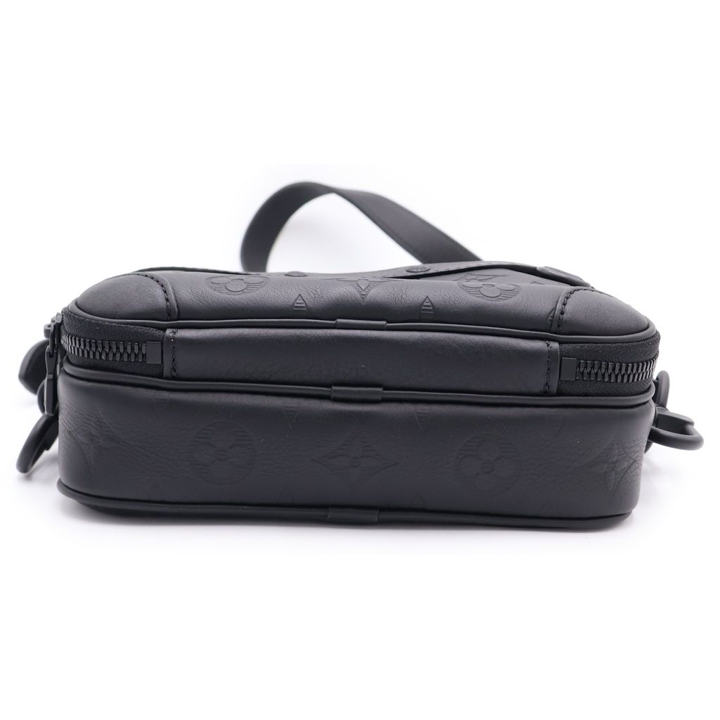 Louis Vuitton Monogram Shadow Alpha Wearable Wallet Mini Shoulder Bag Black — view 4