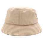 Prada Triangle Logo Drill Bucket Hat Beige — view 3